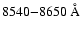 $8540{-}8650\mbox{ \AA}$
