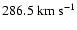 $286.5\rm ~km~s^{-1}$