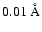 $0.01\mbox{ \AA}$