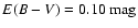 $E(B-V)=0.10~{\rm mag}$