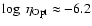 $\log\ \eta_{\rm Opt} \approx -6.2$