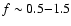 $f\sim0.5{-}1.5$