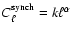 $C_{\ell}^{\rm synch}=k \ell^{\alpha}$