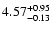$\rm 4.57 ^{+ 0.95}_{-0.13 }$