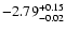 $\rm -2.79 ^{+ 0.15}_{-0.02 }$