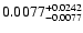 $\rm0.0077 ^{+0.0242 }_{-0.0077}$