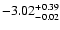 $\rm -3.02 ^{+ 0.39}_{-0.02 }$