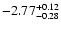 $\rm -2.77 ^{+ 0.12}_{-0.28 }$