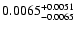 $\rm0.0065 ^{+0.0051 }_{-0.0065}$