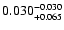 $\rm0.030 ^{-0.030}_{ +0.065 }$