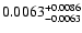 $\rm0.0063 ^{+0.0086 }_{-0.0063}$