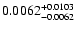 $\rm0.0062 ^{+0.0103 }_{-0.0062}$