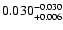 $\rm0.030 ^{-0.030}_{ +0.006 }$
