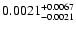 $\rm0.0021 ^{+0.0067 }_{-0.0021}$