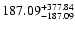 $\rm 187.09 ^{+377.84 }_{-187.09}$