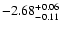 $\rm -2.68 ^{ +0.06}_{-0.11 }$