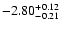 $\rm -2.80 ^{ +0.12}_{-0.21 }$