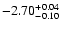 $\rm -2.70 ^{+ 0.04}_{-0.10 }$
