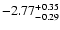 $\rm -2.77 ^{ +0.35}_{-0.29 }$