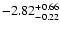 $\rm -2.82 ^{ +0.66}_{-0.22 }$