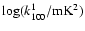 ${\rm log}(k_{100}^{1}/{\rm mK}^2)$