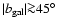 $\vert b_{\rm gal}\vert {\protect\ga} 45^{\circ}$