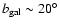 $b_{\rm gal} \sim 20^{\circ}$