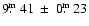 $9\hbox{$.\!\!^{\rm m}$ }41~\pm~0\hbox{$.\!\!^{\rm m}$ }23$