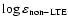 $\log \varepsilon_{\rm non-LTE}$