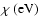 $\chi~(\mbox{eV})$