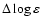 $\Delta \log \varepsilon$