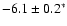 $-6.1\pm0.2^*$