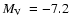 $\mbox{$M_{\rm V}$ }=-7.2$