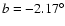 $b=-2.17^\circ$
