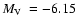 $\mbox{$M_{\rm V}$ }=-6.15$