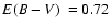 $\mbox{$E(B-V)$ }=0.72$