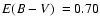 $\mbox{$E(B-V)$ }=0.70$