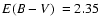 $\mbox{$E(B-V)$ }=2.35$