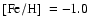 $\mbox{$\rm [Fe/H]$ }=-1.0$