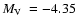 $\mbox{$M_{\rm V}$ }=-4.35$