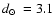 $\mbox{$d_\odot$ }=3.1$