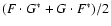 $(F \cdot G^* + G \cdot F^*) / 2$