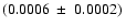 $(0.0006~\pm~0.0002)~$