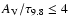 $A_{\rm V}/\tau_{9.8}\le 4$