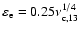 $\varepsilon_{\rm {e}}=0.25 \nu_{\rm {c},13}^{1/4}$