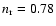 $n_{\rm {r}}=0.78$