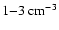 $1{-}3~{\rm {cm}}^{-3}$