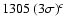 $1305~(3\sigma)^c$