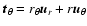 $\vec{t}_\theta = r_\theta \vec{u}_r + r \vec{u}_\theta$