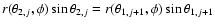 $r(\theta_{2,j},\phi) \sin \theta_{2,j} = r(\theta_{1,j+1},\phi) \sin \theta_{1,j+1}$